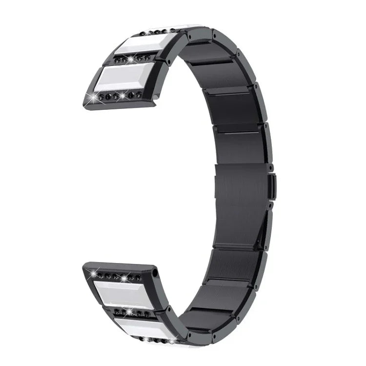 Stainless Steel Diamond Encrusted Replacement Watchbands, For Samsung Galaxy Watch 42mm, For Samsung Galaxy Watch 46mm, For Samsung Galaxy Watch 3 45mm, For Samsung Galaxy Watch Active2 44mm / Watch Active2 40mm / Watch Active