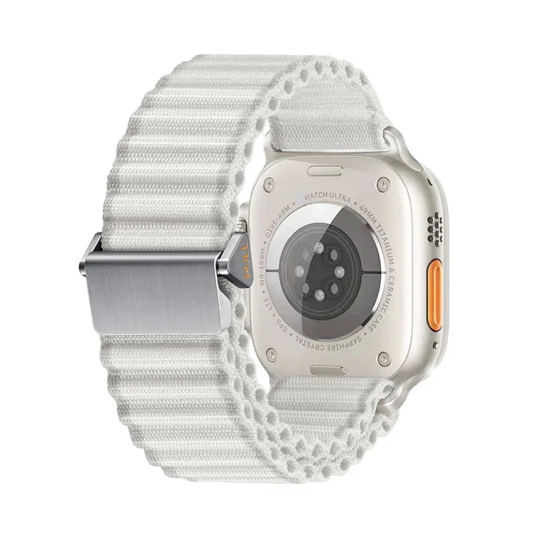 Off Road Magnetic Buckle Braided Nylon Watch Band, For Apple Watch SE 2023 44mm, For Apple Watch SE 2023 40mm, For Apple Watch Ultra 2 49mm, For Apple Watch Series 9 45mm, For Apple Watch Series 9 41mm, For Apple Watch Ultra 49mm