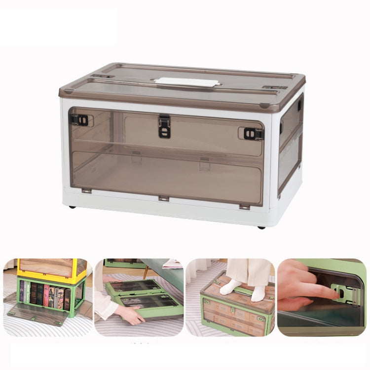 Folding Plastic Storage Box Stackable Storage Organizer with Wheels, White 37 x 26.5 x 22 cm, Yellow 37 x 26.5 x 22 cm, Green 37 x 26.5 x 22 cm, White Wooden Lid 37 x 26.5 x 22 cm, Yellow Wooden Lid 37 x 26.5 x 22 cm