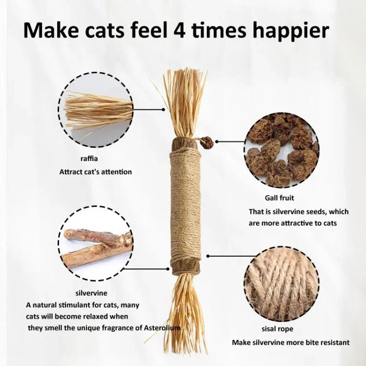 38cm Extra Large Silvervine Cat Toy Kitten Teeth Cleaning Dental Toy - Trustpick