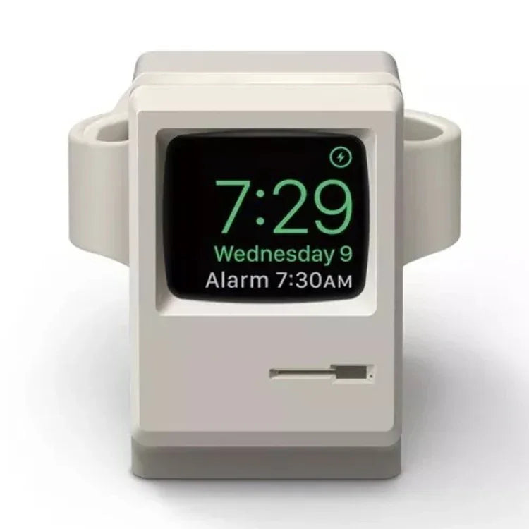 Retro Style Silica Gel Apple Watch Charging Dock Stand Holder Station