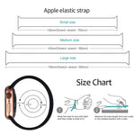 For Apple Watch Series 10 42mm / 9&8&7 41mm / SE 3&SE 2&6&SE&5&4 40mm / 3&2&1 38mm Solid Color Elastic Silicone Watch Band, Size:L 156mm
