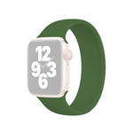 For Apple Watch Ultra 49mm&Watch Ultra 2 49mm / Series 10 46mm / 9&8&7 45mm / SE 3&SE 2&6&SE&5&4 44mm / 3&2&1 42mm Solid Color Elastic Silicone Watch Band, Size:L 156mm