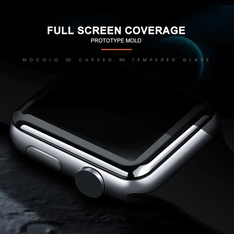 mocolo 0.33mm 9H 3D Round Edge Full Glue Tempered Glass Film For Apple Watch Series 6 / 5 / 4 / Watch SE 40mm, For Apple Watch Series 6 / 5 / 4 / Watch SE 40mm