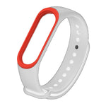 Colorful Silicone Watch Band for Xiaomi Mi Band 3 & 4 (Brown+White), CA0115A, CA0115B, CA0115C, CA0115D, CA0115E, CA0115F, CA0115G, CA0115H, CA0115I, CA0115J