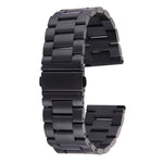 For Fitbit Blaze Smart Watch Butterfly Buckle 3 Beads Stainless Steel Watchband