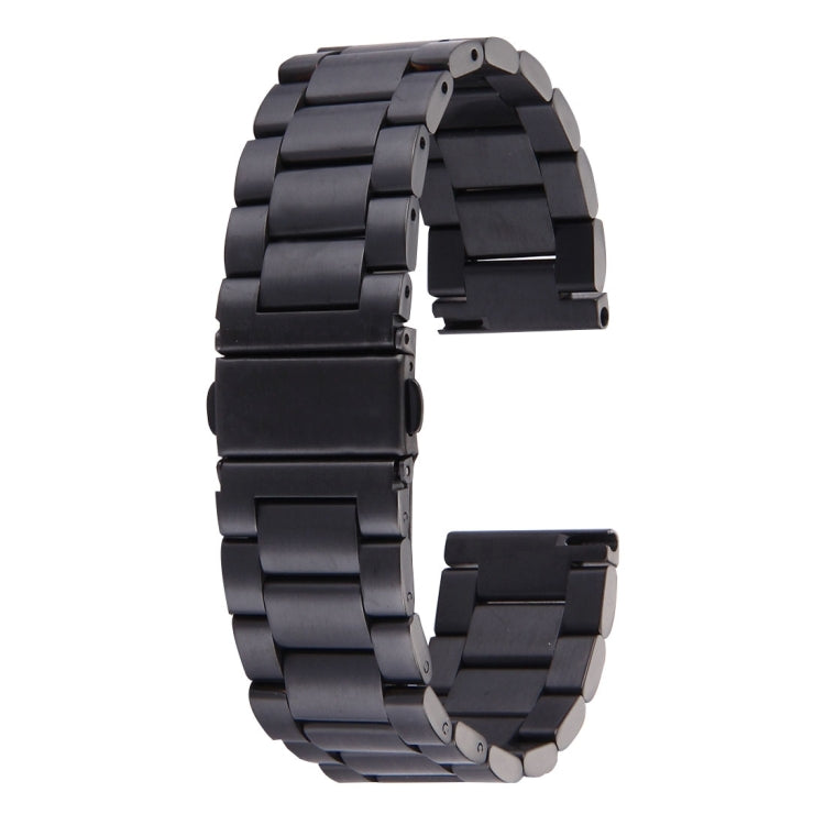 22mm Three Flat Buckle For Samsung Gear S2 Classic Smart Watch Butterfly Buckle 3 Beads Stainless Steel Watchband