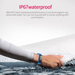 CHIGU C1Plus Fitness Tracker 0.96 inch IPS Screen Smartband Bracelet, IP67 Waterproof, Support Sports Mode / Blood Pressure / Sleep Monitor / Heart Rate Monitor / Fatigue Monitor / Sedentary Reminder, C1 Plus Red, C1 Plus Black, C1 Plus Blue           ...