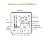 BHT-002GALW 3A Load Water Heating Type LCD Digital Heating Room Thermostat with Time Display, WiFi Control, BHT-002GBLW 3A (Black) Water Heating Type, BHT-002GBLW 3A (White) Water Heating Type