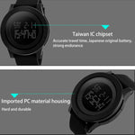 SKMEI 1142 Multifunctional Men Outdoor Sports Noctilucent Waterproof Silica Gel Digital Watch