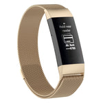 Stainless Steel Magnet Watch Band for FITBIT Charge 3, Size:Large, 217x18mm