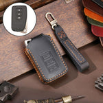 For Lexus 3-button Hallmo Car Cowhide Leather Key Protective Cover Key Case, C128