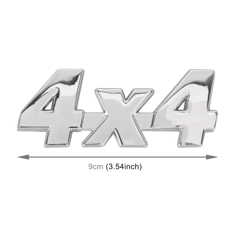 Car Number 4 x 4 Personalized Aluminum Alloy Decorative Sticker, Size: 9 x 3.5 x 2.3cm