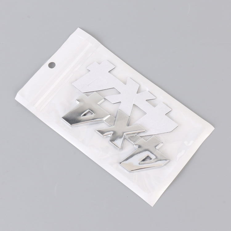 Car Number 4 x 4 Personalized Aluminum Alloy Decorative Sticker, Size: 9 x 3.5 x 2.3cm