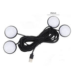Car 4 in 1 USB RGB Foot LED Atmosphere Light, Ice Blue Light, Pink Light, White Light