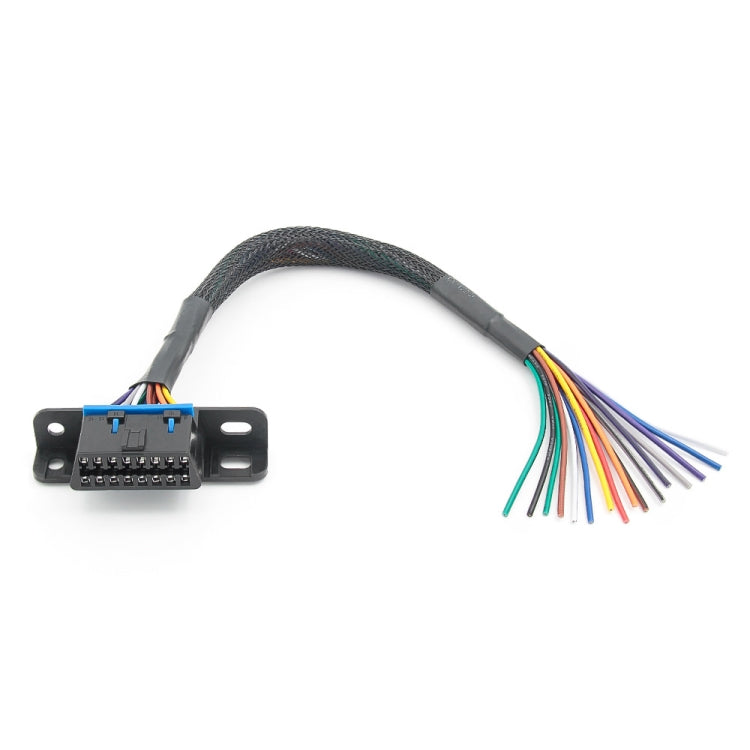 18AWG OBD 16 Pin OBD Cable Opening Line OBD 2 Extension Cable, Cable Length: 30cm, 30cm 18AWG