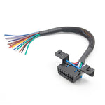 18AWG OBD 16 Pin OBD Cable Opening Line OBD 2 Extension Cable, Cable Length: 30cm, 30cm 18AWG