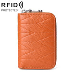 KB191 Zipper Cowhide Leather Organ Shape Multiple Card Slots Anti-magnetic RFID Wallet Clutch Bag for Ladies, KB191 Aqua Blue, KB191 Black, KB191 Dark Blue, KB191 Pink, KB191 Light Purple, KB191 Wine Red, KB191 Brown