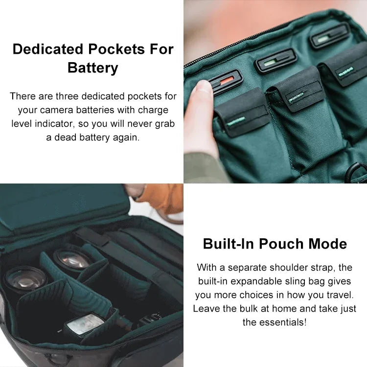 PGYTECH P-CB-020 2 in 1 Waterproof  Shockproof Outdoor Dual Shoulders Backpack + Single Shoulder Bag, P-CB-020