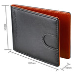 9602 Antimagnetic RFID Mini Crazy Horse Texture Leather Wallet Billfold, 9602