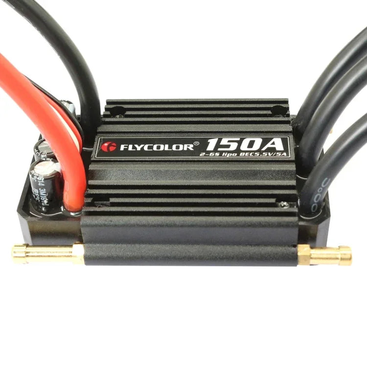 Flycolor Flymoster Series 150A 2-6S Waterproof Electronic Speed Controller for RC Boat, 150A 2-6S