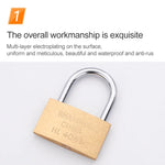 Copper Padlock Small Lock, Style: Long Lock Beam, 50mm Not Open, Long, 50mm Not Open