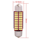 2 PCS Festoon 39mm 2W 200LM White Light 20 LED SMD 4014 Error Free License Plate Lights Car Light Bulb, 39mm