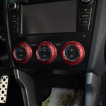 3 PCS Car Aluminum Air Conditioner Knob Case For Subaru, For Subaru(Black), For Subaru(Gold), For Subaru(Blue), For Subaru(Red), For Subaru(Silver)