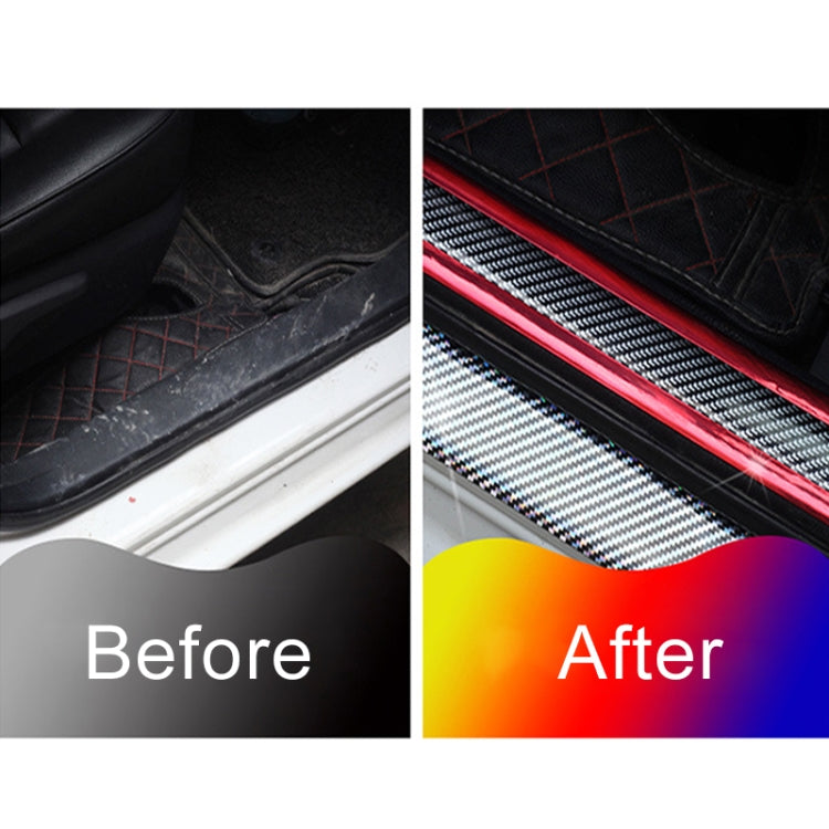 Universal Electroplate Carbon Fibre Car Door Threshold Decoration Strip Decorative Sticker, Size : 3CM x 2M, 3CM x 2M (Silver), 3CM x 2M (Gold), 3CM x 2M (Red)