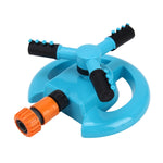 Garden Automatic Rotating Nozzle 360 Degree Rotary Automatic Sprinkler Garden Lawn Watering Nozzle,Applicable for 3/4 inch Water Pipes(Blue), 360 Degree Automatic Sprinkling 3
