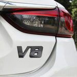 V8 Connect Shape Car Metal Body Decorative Sticker, Size : L, V8 Connect Shape, Size : L (Black), V8 Connect Shape, Size : L (Silver)