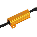 2 PCS H1 / H3 Car Canbus Error Canceller Decoder Load Resistor LED 50W 8 Ohm No Blinking Decoder Heat Resistance Aluminum Case Heat Sink High Power Metal Shell Resistance, H1 / H3
