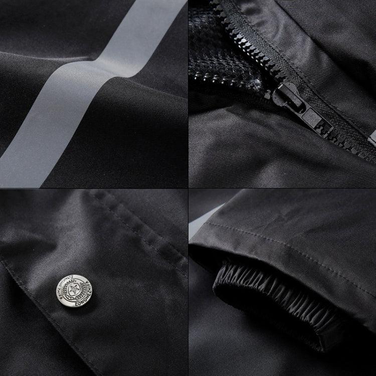 Durable Reflective Motorcycle Split Raincoat Pants Riding Bicycle Electric Bike Windproof Waterproof Rain Wear for Adult, Size: M(Black), Size: M