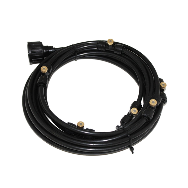Outdoor Lawn Garden PE Hose Mist Watering Line Misting Cooling System with 16 x Mist Nozzles, Length: 12m, Length: 12m