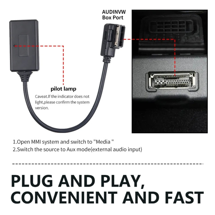 Car MMI 3G AMI Bluetooth Audio Cable Wiring Harness for Audi Q5 A5 A7 R7 S5 Q7 A6L A8L A4L, For Audi A6L / A8L