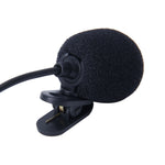 Car Audio Microphone 3.5mm Jack TS Plug Mono Mic Mini Wired External Clip Microphone Player for Auto DVD Radio, Cable Length: 2.0m, Clip