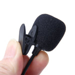 Car Audio Microphone 3.5mm Jack TS Plug Mono Mic Mini Wired External Clip Microphone Player for Auto DVD Radio, Cable Length: 2.0m, Clip
