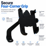 Motorcycle Rear View Mirror Aluminum Alloy Phone Bracket, Suitable for 60-100mm Device, Rear View Mirror for 60-100mm