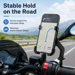 Motorcycle Rear View Mirror Aluminum Alloy Phone Bracket, Suitable for 60-100mm Device, Rear View Mirror for 60-100mm