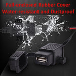 Motorcycle 5V 2.1A Waterproof USB Charger Kit SAE to USB Adapter, with Extension Harness, SAE to USB Adapter