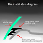 1.5m Car Instrument Desk Decorative Strip Rubber Chrome Decoration Strip  Seal, 1.5m