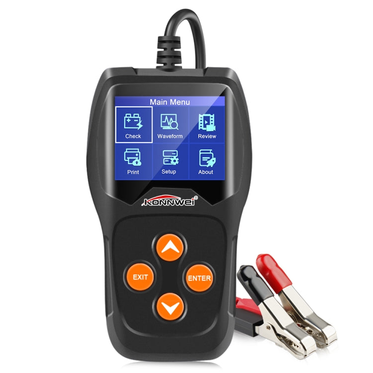 KONNWEI KW600 Auto Battery Analyzer 100 to 2000CCA Car Tester 12V 2.4 inch Digital Color Screen Cranking Charging Car Diagnostic, KW600