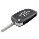For PEUGEOT Car Keys Replacement 3 Buttons Car Key Case with Grooved and Holder, 3 Buttons with Grooved