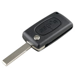 For PEUGEOT 2 Buttons Intelligent Remote Control Car Key with PCF7961 Integrated Chip & Battery & Holder & Slotted Key Blade & ASK Signal, Frequency: 433MHz, 2 Buttons with Slotted Key Blade