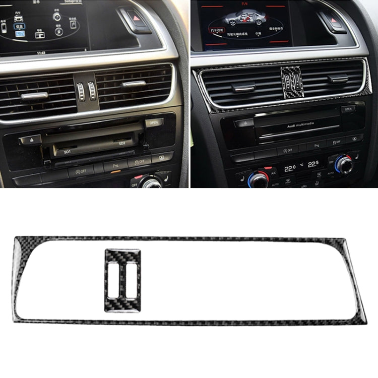 2 in 1 Car Carbon Fiber Air Conditioning Air Outlet Frame Decorative Sticker for Audi A4 B8 2009-2016 / A5 2008-2017 / Q5 2009-2017​, Left Drive, Air Conditioning Air Outlet Frame