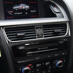 2 in 1 Car Carbon Fiber Air Conditioning Air Outlet Frame Decorative Sticker for Audi A4 B8 2009-2016 / A5 2008-2017 / Q5 2009-2017​, Left Drive, Air Conditioning Air Outlet Frame