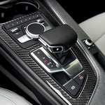 Car Carbon Fiber Gear Position Panel Decorative Sticker for Audi 2017-2018 A4L / 2017-2018 A5 / 2016-2017 A4 B9, Left Drive, Gear Position