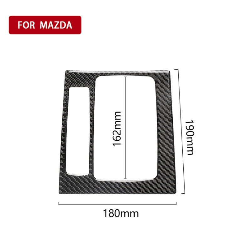 Car Carbon Fiber Left Drive Gear Frame B Decorative Sticker for Mazda Axela 2017-2018, Left Drive Gear Frame B