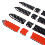 Car Carbon Fiber Outside Door Handle Decorative Sticker for Cadillac XT5 2016-2017, Outside Door Handle