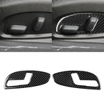 2 PCS Car Carbon Fiber Seat Adjustment Panel Decorative Sticker for Chevrolet Camaro 2017-2019, Seat Adjustment Panel